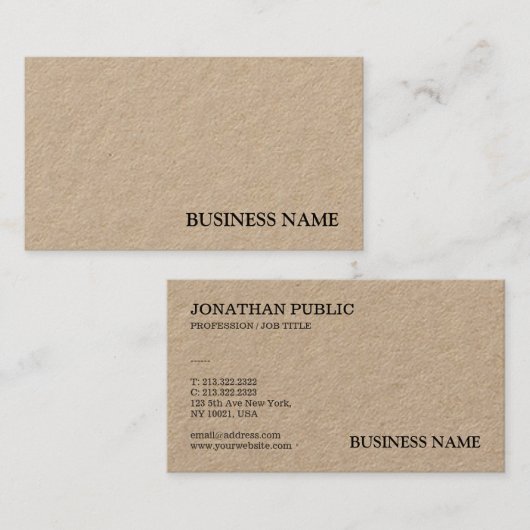 クエレガントラ実在フ紙プロフェッショナルテンプレート 名刺 (正面/裏面)