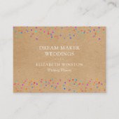 クエレガントラ素朴フカラフル紙吹雪 名刺 (正面)