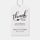 クエレガントラ素朴フトありがとうハート結婚 ギフトタグ (裏面)