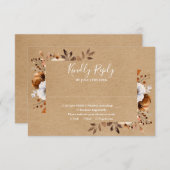 クエレガントラ素朴フト秋結婚フローラ 出欠カード (正面/裏面)