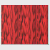 クエレガントリスマス赤サテフェイクンのグラフィック ラッピングペーパー (フラット)