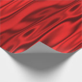 クエレガントリスマス赤サテフェイクンのグラフィック ラッピングペーパー (角)