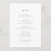 クエレガントレミニマルン結婚詳細 エンクロージャーカード (正面)