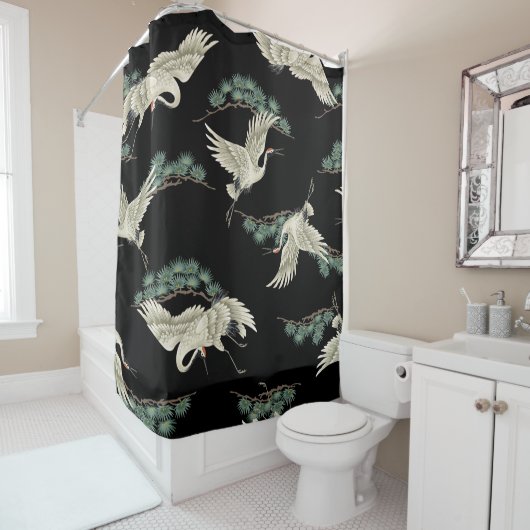 クエレガントレ日本のン芸術的の描写。 シャワーカーテン (インサイチュ)