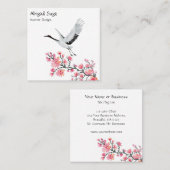 クエレガントレ日本のーンとさくらんぼ スクエア名刺 (正面/裏面)