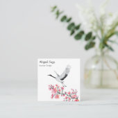 クエレガントレ日本のーンとさくらんぼ スクエア名刺 (スタンド正面)