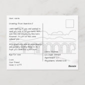 クエレタロメキシコのサインと教会 ポストカード (裏面)