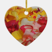 クエンカのバラの花びら セラミックオーナメント (正面)