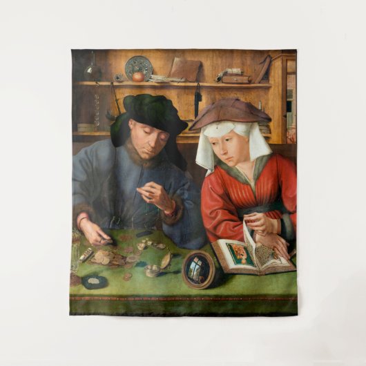 クエンティン・マシス - 貸金業者とその妻 タペストリー (正面)