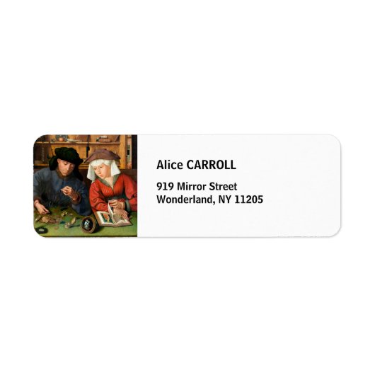 クエンティン・マシス - 貸金業者とその妻 ラベル (正面)