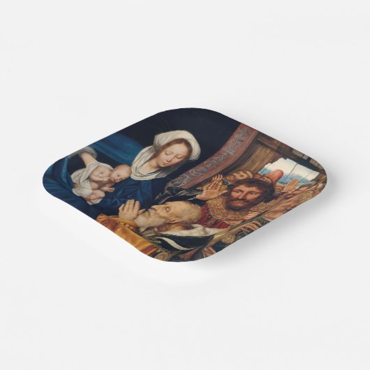 クエンティン・マッシス - 東方三博士の礼拝 ペーパープレート (傾斜あり)