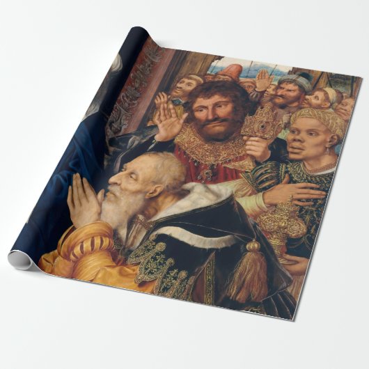 クエンティン・マッシス - 東方三博士の礼拝 ラッピングペーパー (アンロールド)