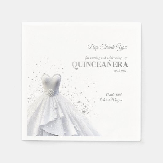 クエンテセラグラムレッドドレス スタンダードカクテルナプキン (正面)