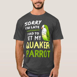 クエーカーおもしろいパロットペット鳥贈呈品 Tシャツ