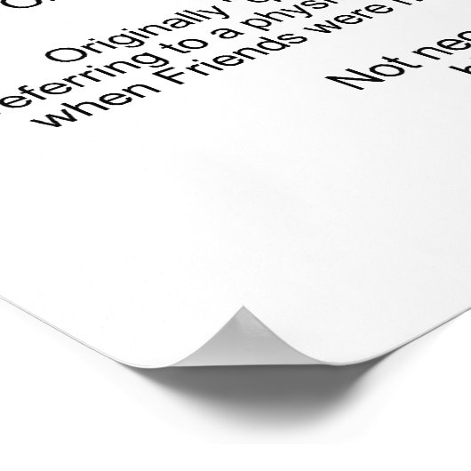 クエーカーの定義 ポスター (角)