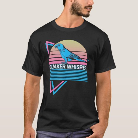 クエーカーウィスペラーパロットレトロ Tシャツ (正面)