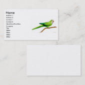 クエーカー教徒のオウムのプロフィールカード 名刺 (正面/裏面)