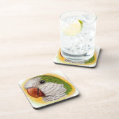 クエーカー教徒のオウムの現実的な絵画 コースター (右側)