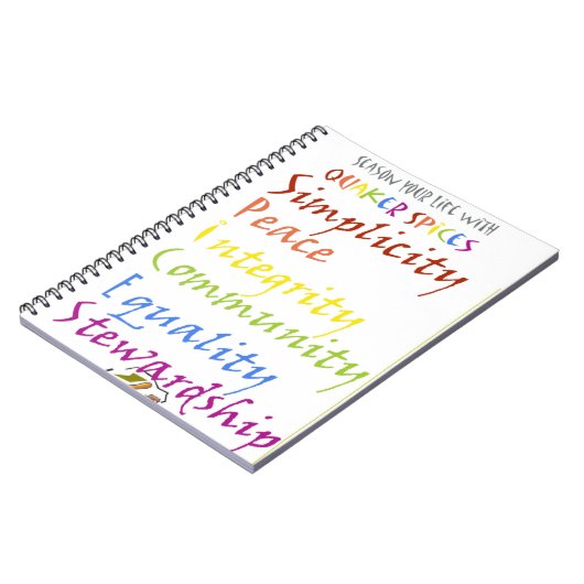 クエーカー教徒のスパイス ノートブック (左側)