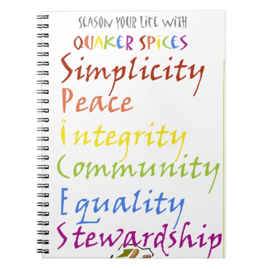 クエーカー教徒のスパイス ノートブック (正面)