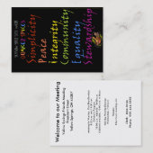 クエーカー教徒のスパイス-歓迎されたカード 名刺 (正面/裏面)