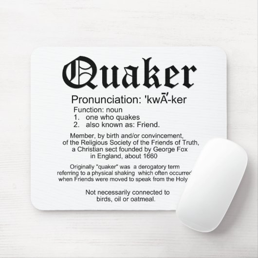 クエーカー教徒の定義 マウスパッド (マウス)