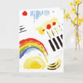 クエーカー教徒の引用文の挨拶状 カード (黄色い花)