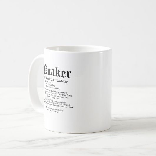 クエーカー教徒定義 コーヒーマグカップ (正面左)