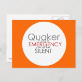 クエーカー緊急事態 ポストカード (正面/裏面)