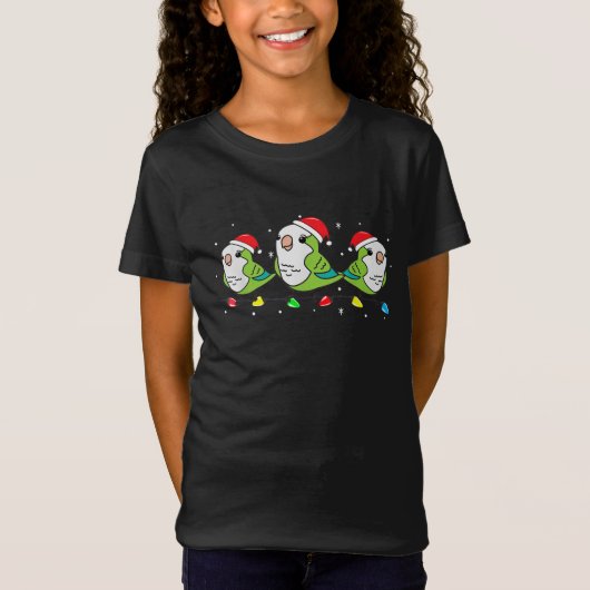 クエーカー·オロット·バード·クリスマス·ライトペット·おもしろいクリスマス Tシャツ (正面)