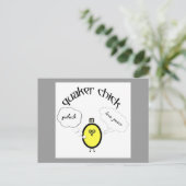 クエーカー・ヒヨコ – ラブピース・ポットルック（または何か） ポストカード (スタンド正面)