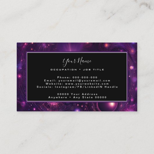 クエーサーの夢 名刺 (裏面)