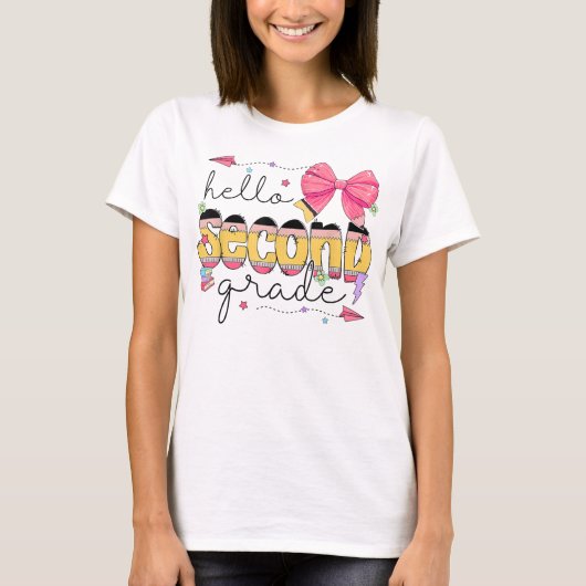 クォケット風2年生の初登校 Tシャツ (正面)