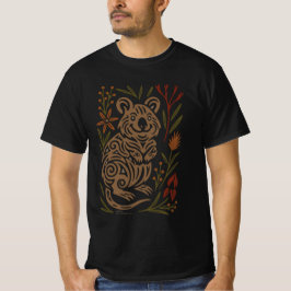 クォッカ トライバル ウイルドライフ イラスト Tシャツ
