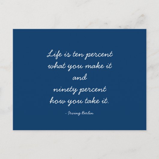 クォブル引用文-アドバイスと観測 – ライフ ポストカード (正面)