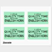 クォリティタイムイングリッシュホーン長方形ステッカー 長方形シール (シート)