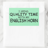 クォリティタイムイングリッシュホーン長方形ステッカー 長方形シール (バッグ)