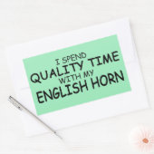 クォリティタイムイングリッシュホーン長方形ステッカー 長方形シール (封筒)
