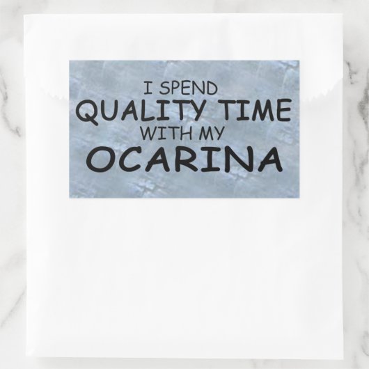 クォリティタイムオカリナ長方形ステッカー 長方形シール (バッグ)