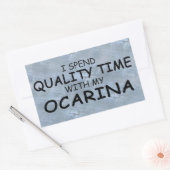 クォリティタイムオカリナ長方形ステッカー 長方形シール (封筒)