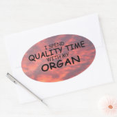 クォリティタイムオルガンオーバルステッカー 楕円形シール (封筒)