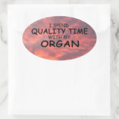 クォリティタイムオルガンオーバルステッカー 楕円形シール (バッグ)
