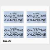 クォリティタイムキシロフォン長方形ステッカー 長方形シール (シート)