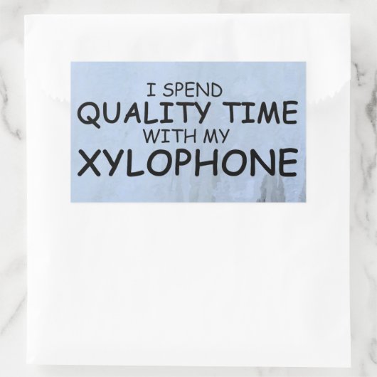 クォリティタイムキシロフォン長方形ステッカー 長方形シール (バッグ)