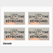 クォリティタイムキーボード長方形ステッカー 長方形シール (シート)