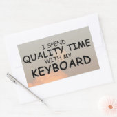 クォリティタイムキーボード長方形ステッカー 長方形シール (封筒)