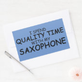 クォリティタイムサクソフォン長方形ステッカー 長方形シール (封筒)