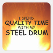 クォリティタイムスチールドラムスクエアステッカー スクエアシール (正面)