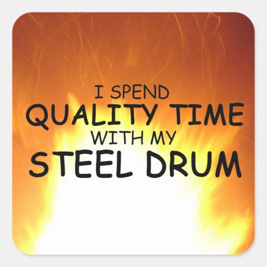 クォリティタイムスチールドラムスクエアステッカー スクエアシール (正面)