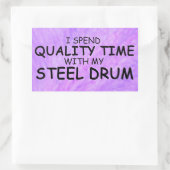 クォリティタイムスチールドラム長方形ステッカー 長方形シール (バッグ)